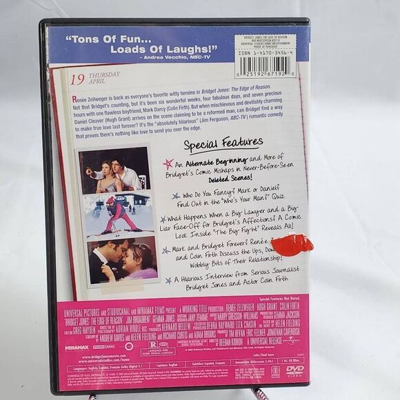 Bridget Jones: The Edge of Reason DVD Renée Zellweger Hugh Grant Colin Firth - Picture 3 of 3